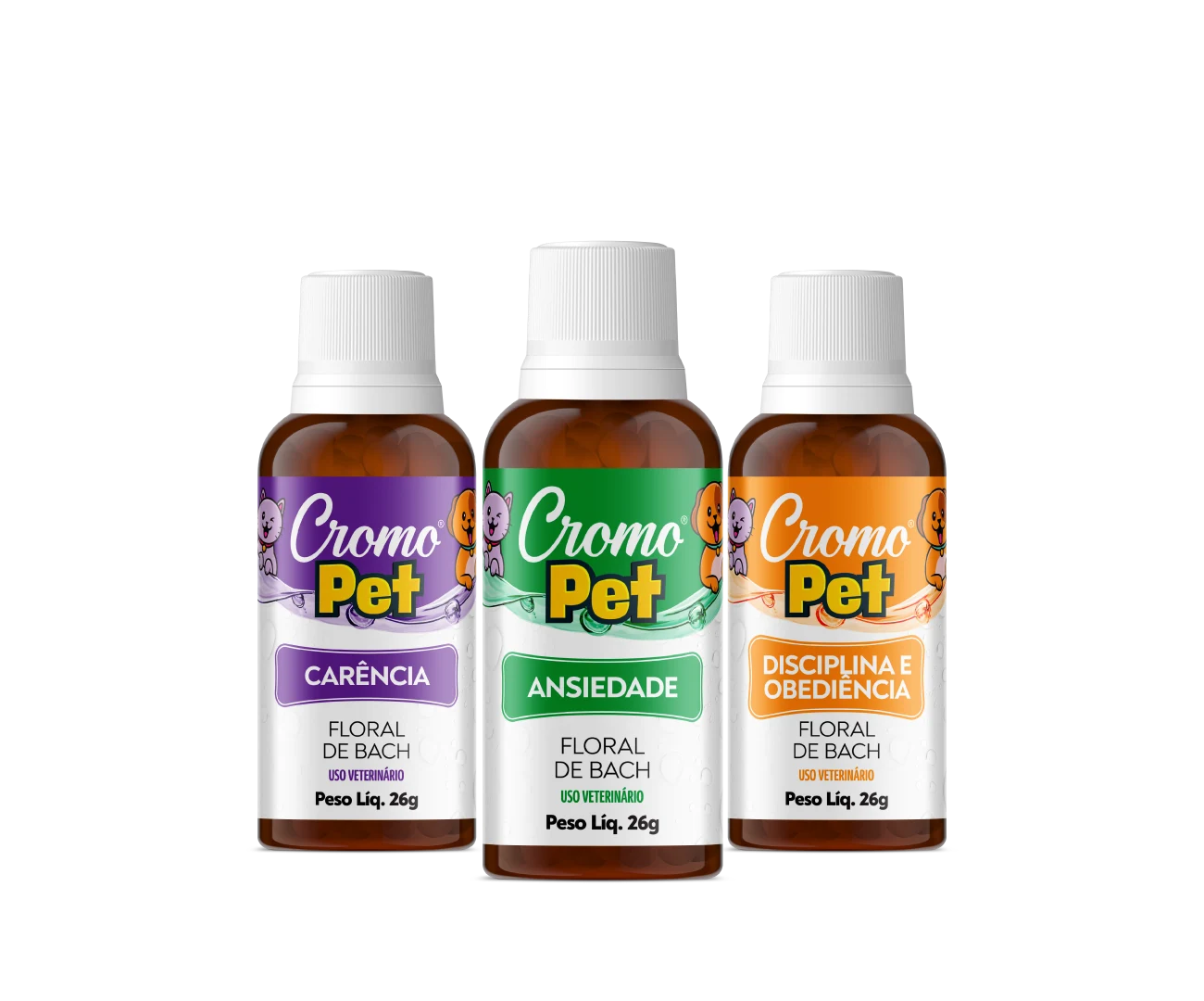 Design de rótulo para linha de florais Cromo Florais