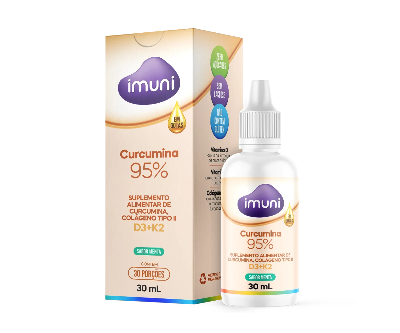 Design de rótulo para linha Imuni